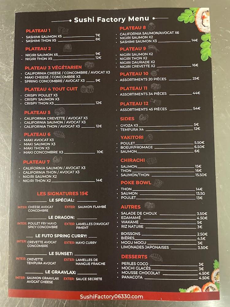 Sushi Factory - Menu Image 1